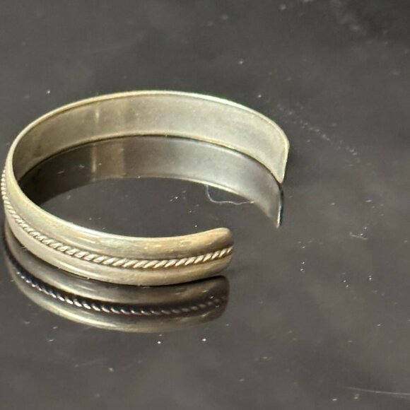 Sterling Silver Mexico Mexican Cuff Bracelet 925 solid tested Mexicana small med - Picture 7 of 8